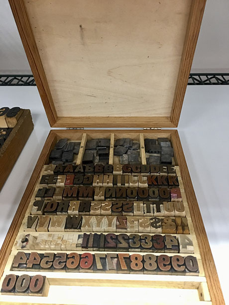 wood type in carrying case