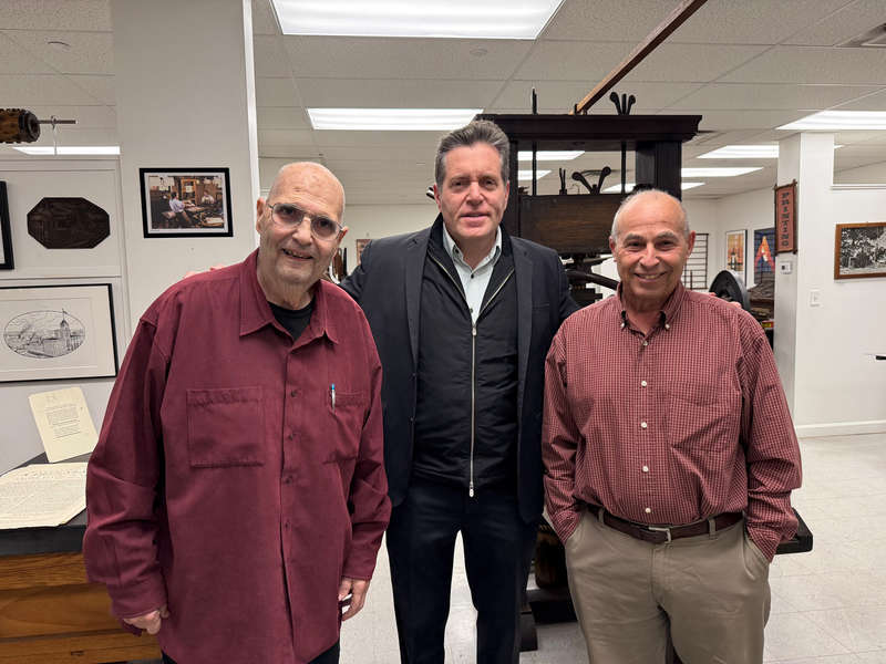 Frank Romano, Phil Primack, and Senator Barry Finegold