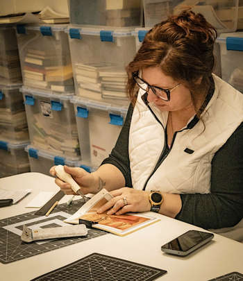 Mindy Mitrano in Book Arts Open Studio